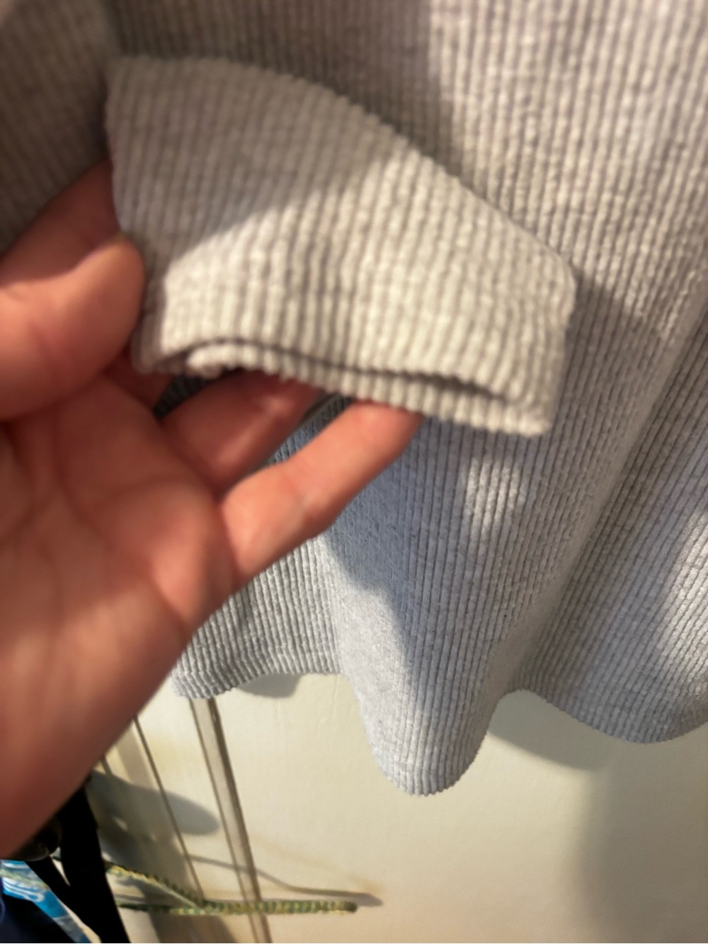 Hammacher Schlemmer Men's Light Gray Crewneck Ribbed Sweater large - Picture 6 of 10